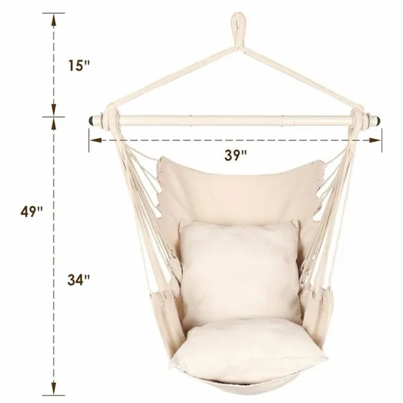 Amazon Cream Hanging Chair Hammock - Picture 3 of 3